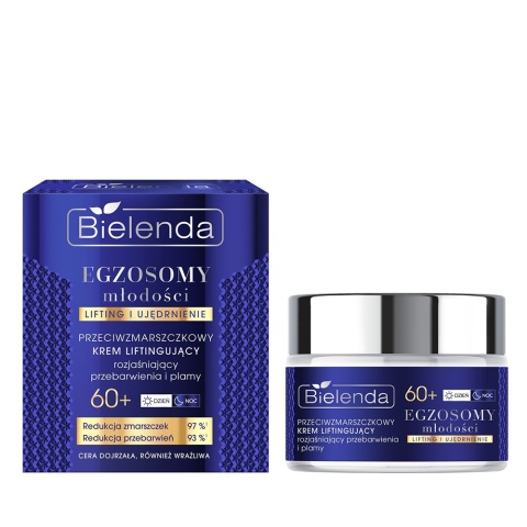 Bielenda Egzosomy Młodości Krem Liftingujący Modelujący Kontur Twarzy 60+ Dzień/Noc 50 ml