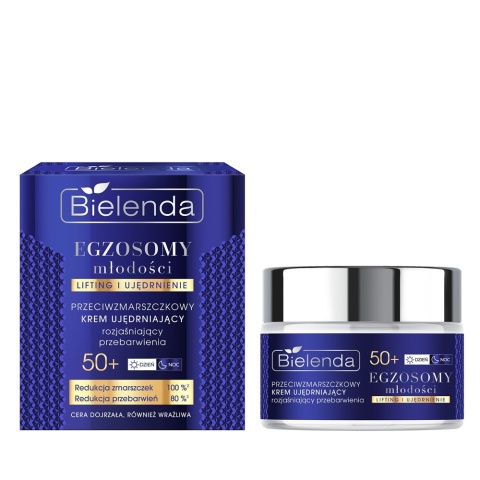 Bielenda Egzosomy Młodości Krem Przeciwzmarszczkowy Ujędrniający Rozjaśniający 50+ Dzień/Noc 50 ml