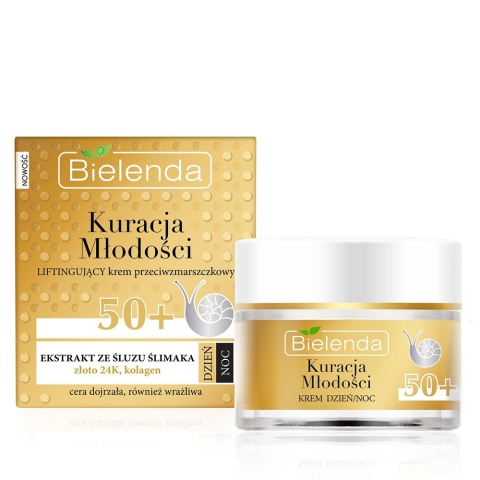 Bielenda Kuracja Młodości Krem Przeciwzmarszczkowy Liftingujący 50+ Dzień/Noc 50 ml