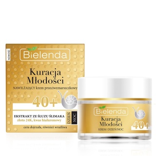 Bielenda Kuracja Młodości Krem Przeciwzmarszczkowy Nawilżający 40+ Dzień/Noc 50 ml