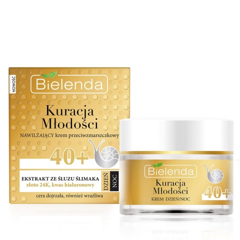 Bielenda Kuracja Młodości Krem Przeciwzmarszczkowy Nawilżający 40+ Dzień/Noc 50 ml