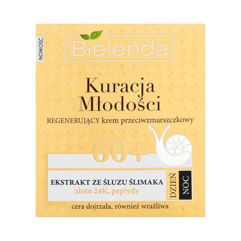 Bielenda Kuracja Młodości Krem Przeciwzmarszczkowy Regenerujący Odbudowujący 60+ Dzień/Noc 50 ml