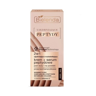 Bielenda Multi Peptydy 2w1 Krem + Serum Pod Oczy Ujędrniająco-Rozjaśniające 15 ml