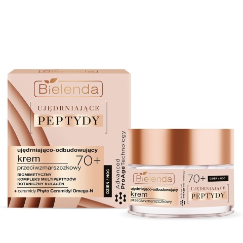 Bielenda Multi Peptydy Krem Przeciwzmarszczkowy Ujędrniająco-Odbudowujący 70+ Dzień/Noc 50 ml