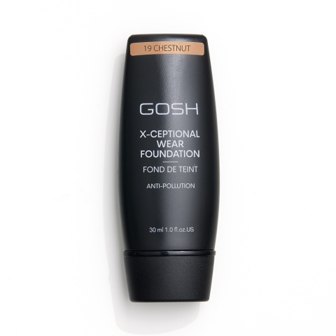 Gosh X-Ceptional Wear Foundation – Długotrwały podkład wygładzający 19 Chesnut 35ml