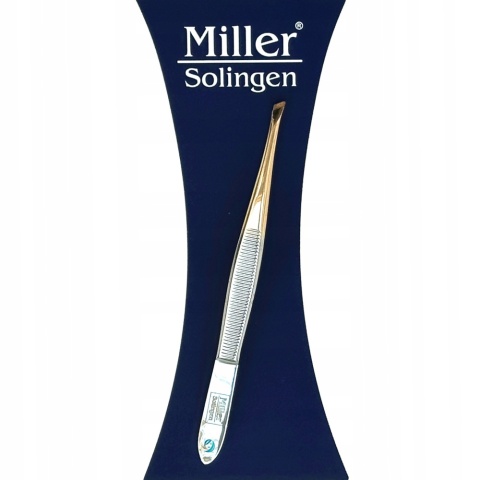 Precyzyjna Pęseta Skośna Miller Solingen – 9 cm, Stal Utwardzana