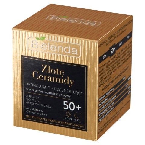 Bielenda Złote Ceramidy Liftingująco-Regenerujący Krem Przeciwzmarszczkowy 50+ Dzień/Noc 50 ml