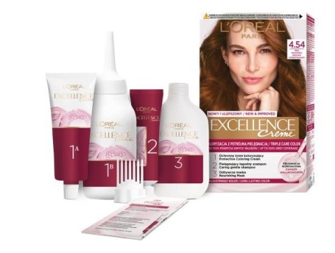 L'Oréal Paris Excellence Creme krem koloryzujący 4.54 brąz mahoniowo miedziany 1 op.