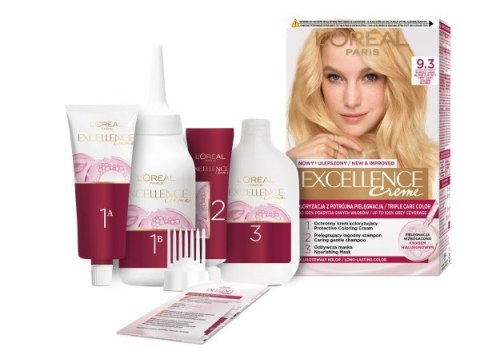 L'Oréal Paris Excellence Creme krem koloryzujący 9.3 bardzo jasny blond złocisty 1 op.