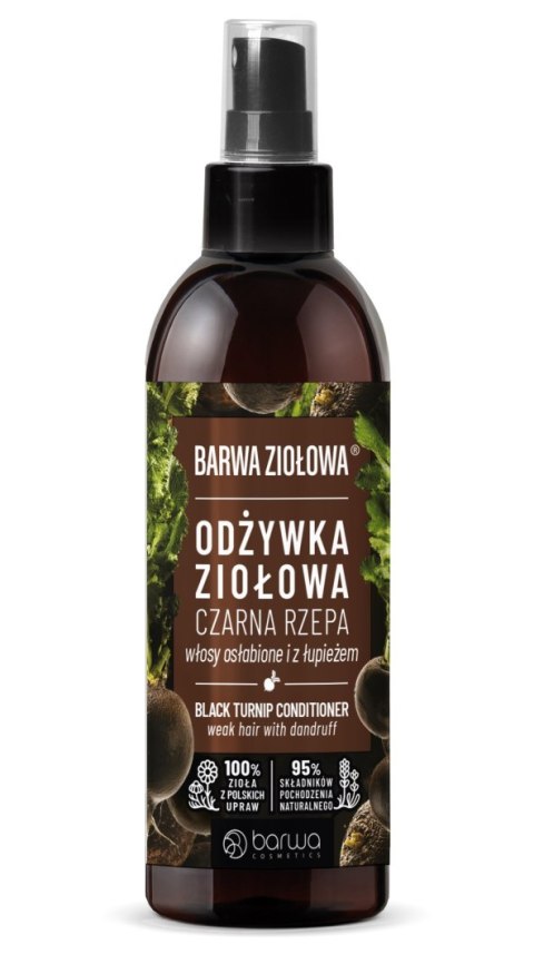 Barwa Ziołowa odżywka do włosów Czarna Rzepa - włosy osłabione i z łupieżem 250 ml