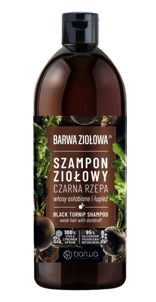 Barwa Ziołowa szampon do włosów Czarna Rzepa - włosy osłabione i z łupieżem 480 ml