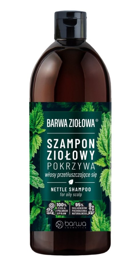 Barwa Ziołowa szampon do włosów Pokrzywowy - włosy przetłuszczające się 480 ml