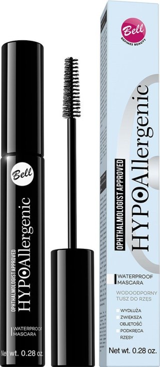 Bell Hypoallergenic Tusz do Rzęs Wodoodporny Czarny 9 g
