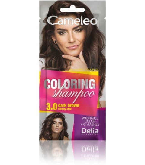 Delia COSMETICS CAMELEO szampon koloryzujący nr 3.0 Ciemny Brąz 40 ml