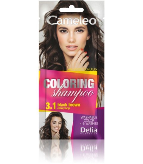 Delia COSMETICS CAMELEO szampon koloryzujący nr 3.1 Czarny Brąz 40 ml