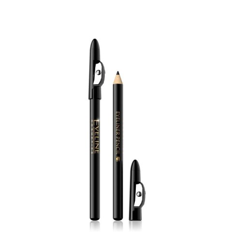 Eveline Eyeliner Pencil Kredka do Oczu z Temperówką - Czarna