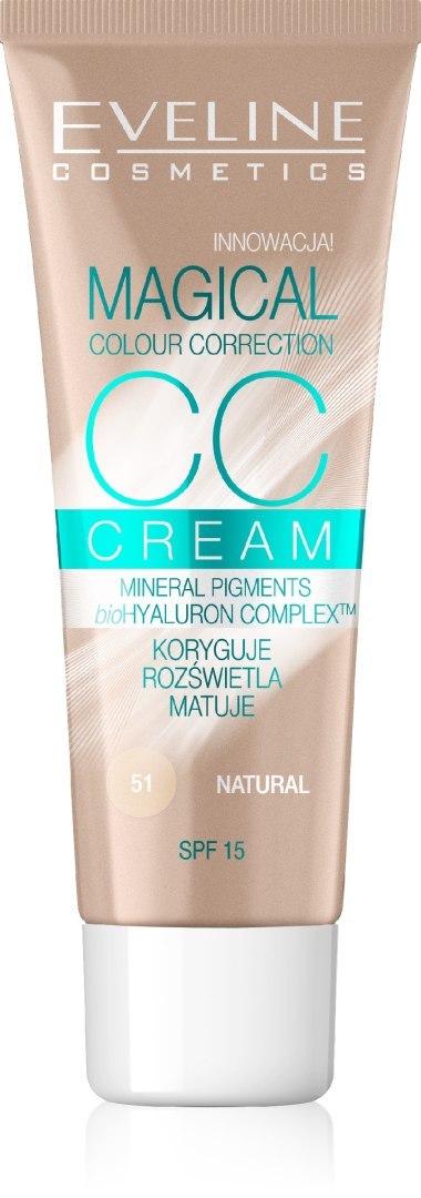 Eveline Cosmetics Multifunkcyjny Podkład Magical Colour Correction CC nr 51 Naturalny 30 ml