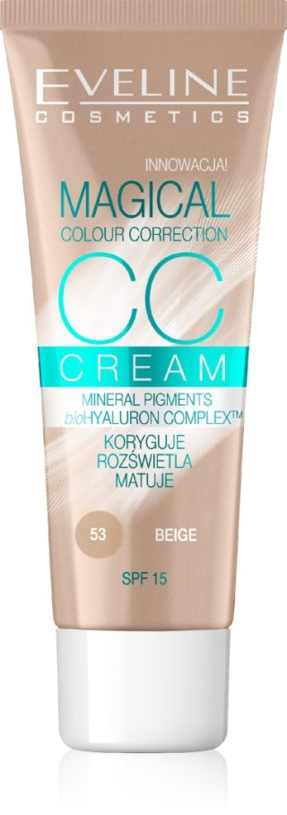 Eveline Magical Colour Correction CC Multifunkcyjny Podkład nr 53 Beż 30 ml
