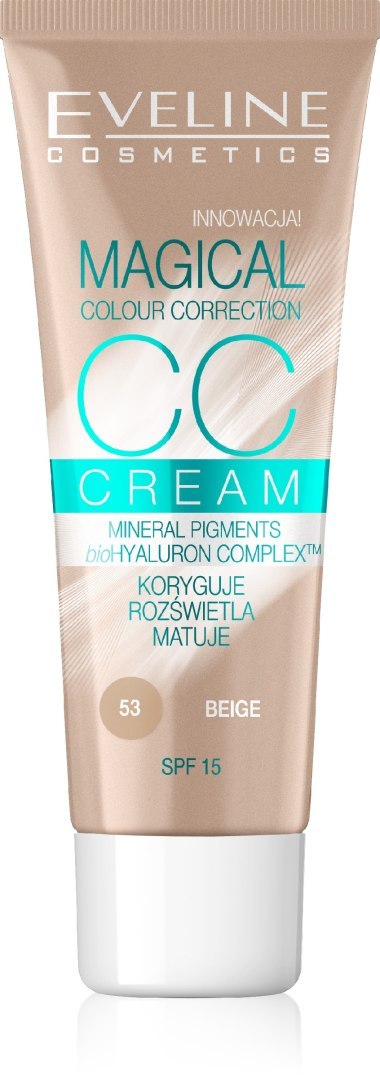 Eveline Magical Colour Correction CC Multifunkcyjny Podkład nr 53 Beż 30 ml