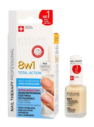 Eveline Nail Therapy Professional odżywka do paznokci Total Action 12 ml