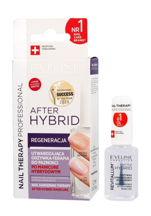 Eveline Nail Therapy Professional odżywka utwardzająca do paznokci After Hybrid 12 ml