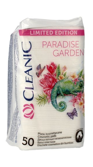HARPER Cleanic Płatki kosmetyczne Pure Effect Kwadratowe Paradise Garden 1op.-50 szt