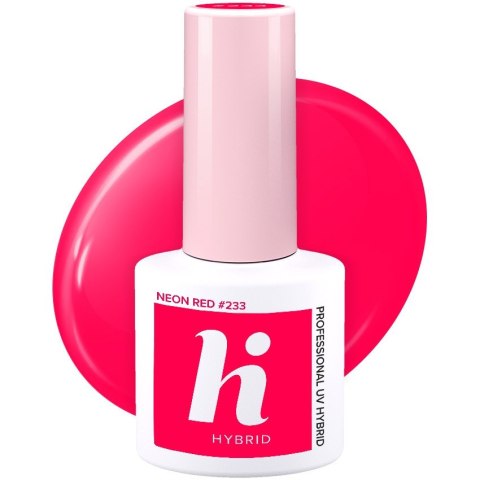 Hi Hybrid lakier hybrydowy Sport #233 Neon Red 5 ml