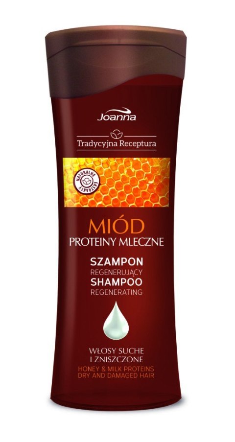 Joanna Tradycyjna Receptura szampon regenerujący - miód i proteiny mleczne 300 ml