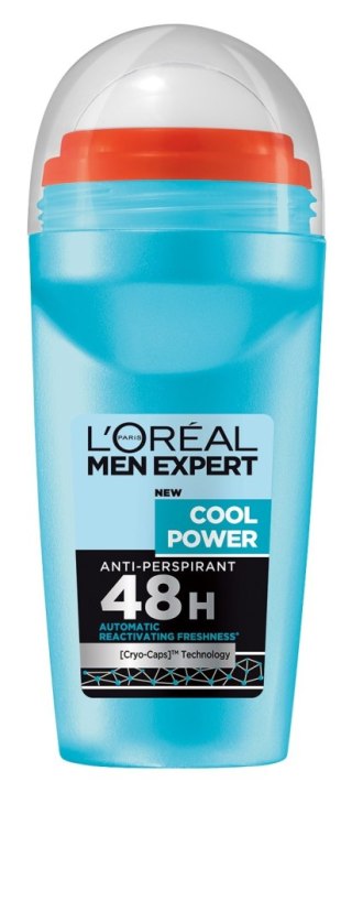 L'Oréal Paris Loreal Expert Dezodorant Roll-on Cool Power 48h dla Mężczyzn 50 ml