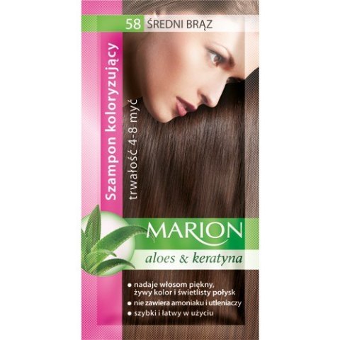 MARION szampon koloryzujący nr 58 Średni brąz 40 ml