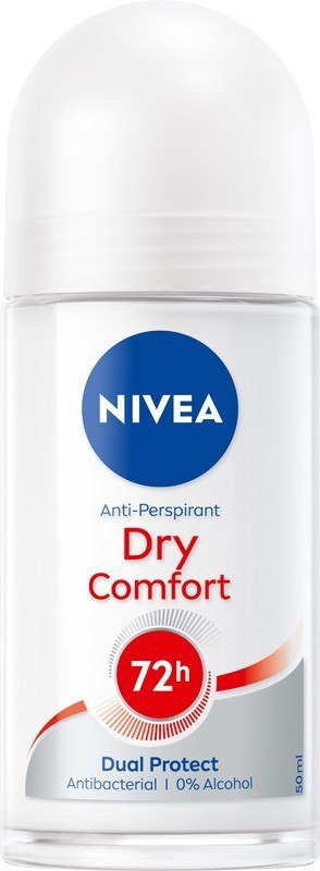 Nivea Antyperspirant w Kulce Dry Comfort Dual Protect Roll-on Kulka dla Kobiet 50 ml
