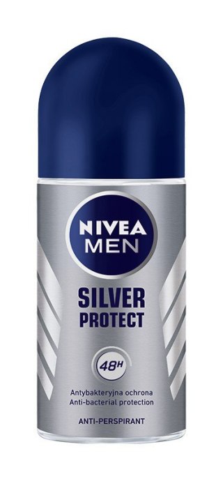Nivea Antyperspirant w Kulce Silver Protect Roll-on Kulka dla Mężczyzn 50 ml