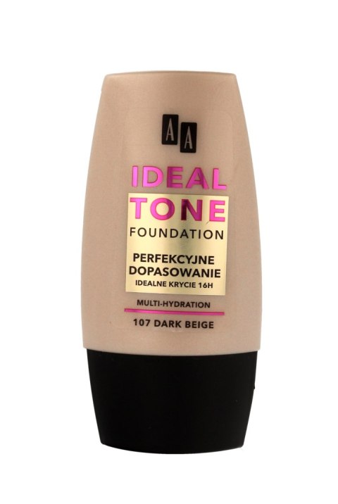 Oceanic AA Ideal Tone Fundation Podkład Perfekcyjne Dopasowanie nr 107 Dark Beige 30 ml