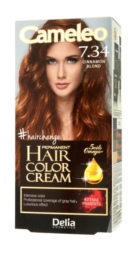 Delia Cosmetics CAMELEO OMEGA farba permanentna 7.34 Cinnamon Blond