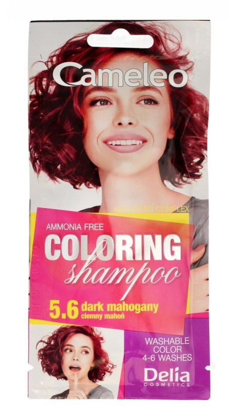 Delia COSMETICS CAMELEO szampon koloryzujący nr 5.6 Ciemny Mahoń 40 ml