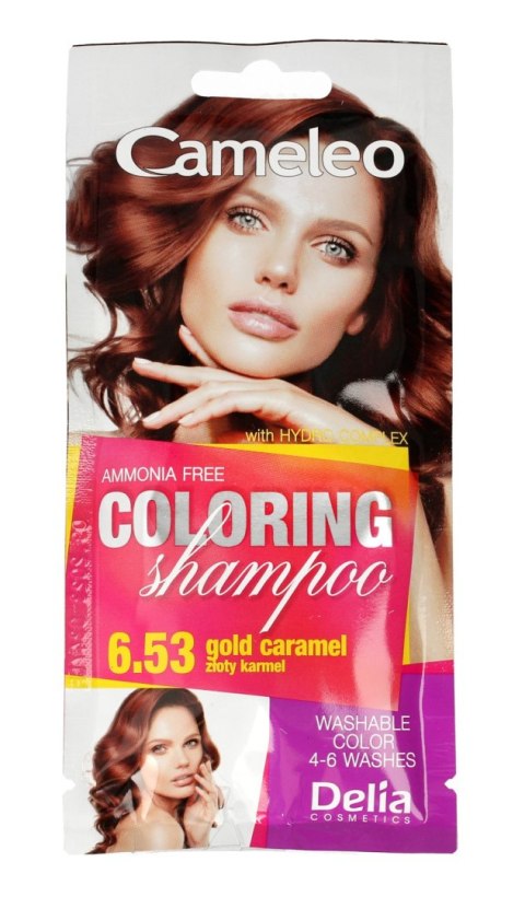 Delia COSMETICS CAMELEO szampon koloryzujący nr 6.53 Złoty Karmel 40 ml