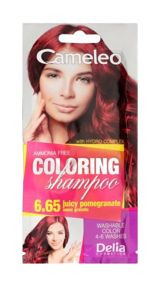 Delia COSMETICS CAMELEO szampon koloryzujący nr 6.65 Owoc Granatu 40 ml