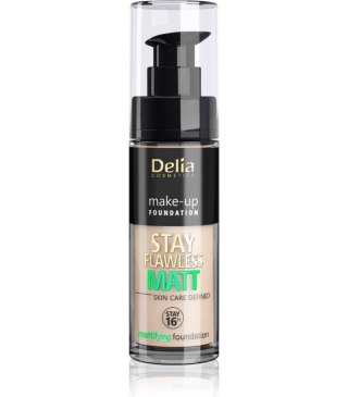 Delia Cosmetics Podkład Matujący Stay Flawless Matt 16H nr 402 Light Beige 30 ml