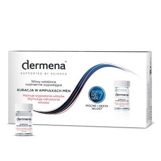 Dermena Hair Care Men kuracja w ampułkach hamująca wypadanie włosów 15 x 5 ml