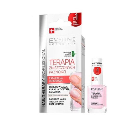 Eveline Nail Therapy Professional odżywka do paznokci - terapia zniszczonych paznokci 12 ml