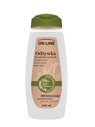 On Line From Plants With Love odżywka do włosów BIOekstrakt z Zielonej Herbaty i aloes 400 ml
