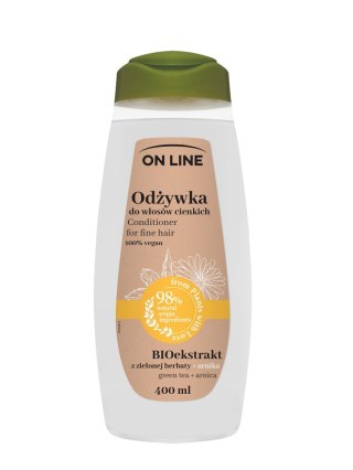 On Line From Plants With Love odżywka do włosów BIOekstrakt z Zielonej Herbaty i Arnika 400 ml