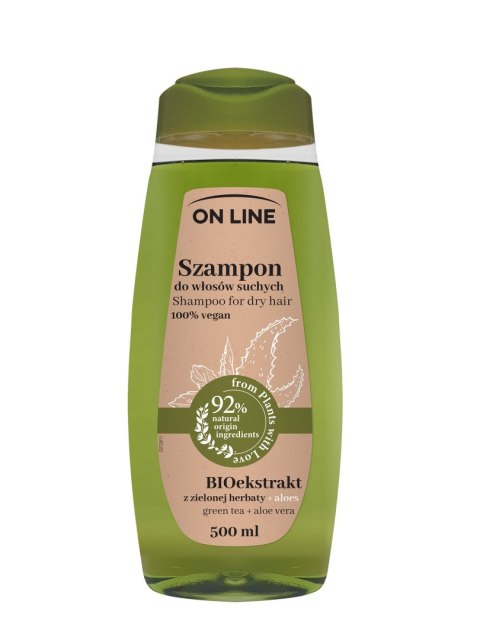 On Line From Plants With Love szampon do włosów BIOekstrakt z Zielonej Herbaty i aloes 500 ml