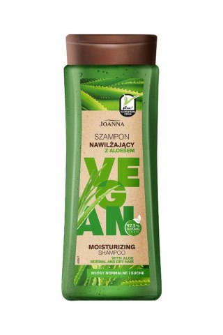 Joanna Vegan szampon nawilżający z aloesem - włosy normalne i suche 300 ml