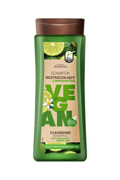 Joanna Vegan szampon oczyszczający z bergamotką - włosy przetłuszczające się 300 ml