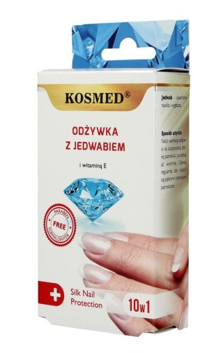 Kosmed odżywka do paznokci z jedwabiem i witaminą E 10w1 9 ml