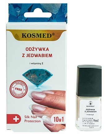 Kosmed odżywka do paznokci z jedwabiem i witaminą E 10w1 9 ml