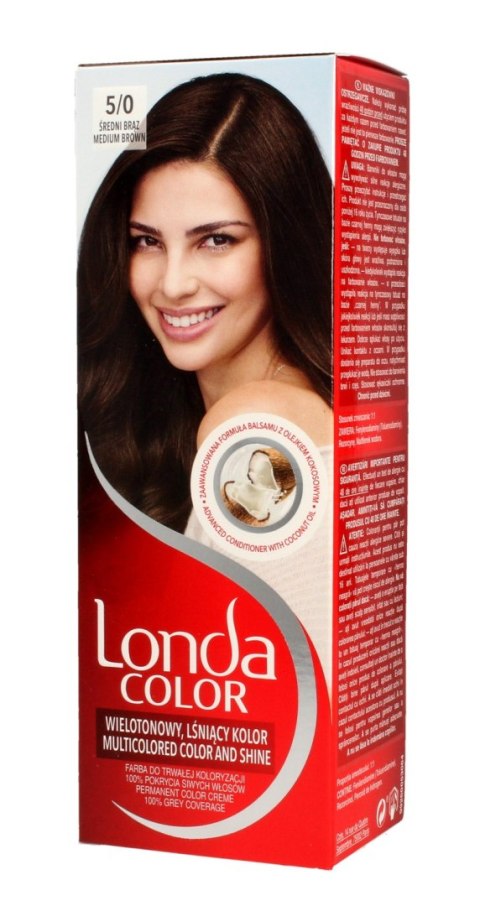 Londa WELLA Londacolor Cream farba do włosów nr 5/0 średni brąz 1 op.