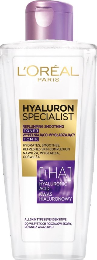 L'Oréal Paris Hyaluron Specialist tonik wypełniająco-wygładzający do twarzy 200 ml