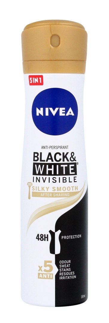 NIVEA Black & White Invisible Silky Smooth Antyperspirant Damski w Sprayu 150 ml
